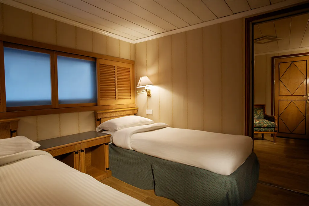 Cabin aboard the Champolion I Nile cruise